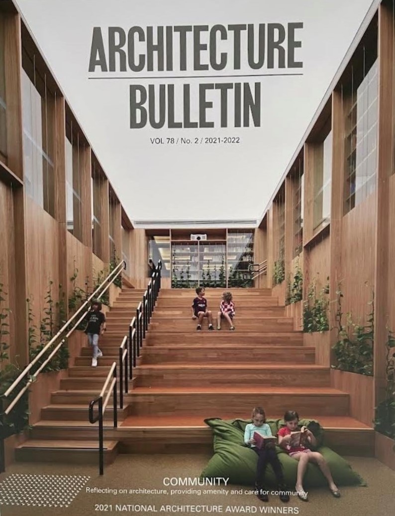 Bibliothèque features on cover of Architecture Bulletin International