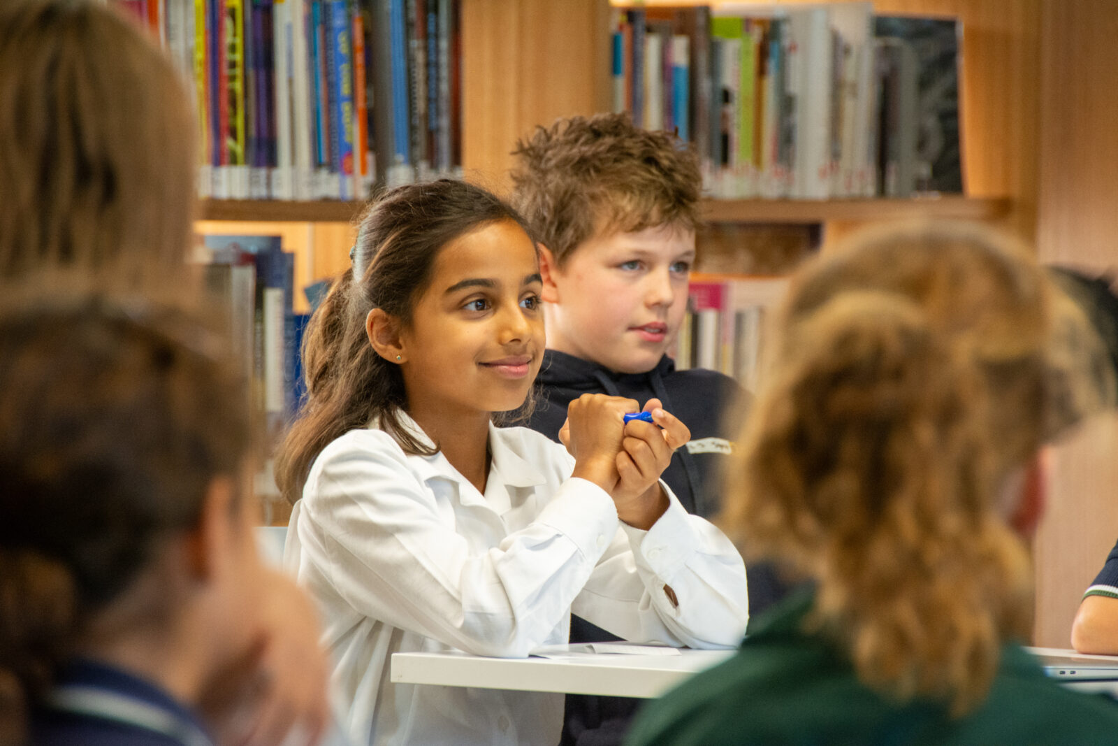 Girl sitting in class